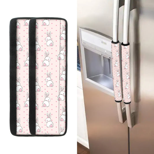 Cute Rabbit Pattern Print Refrigerator Handle Covers