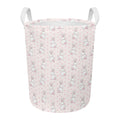 Cute Rabbit Pattern Print Round Laundry Basket