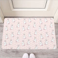 Cute Rabbit Pattern Print Rubber Doormat