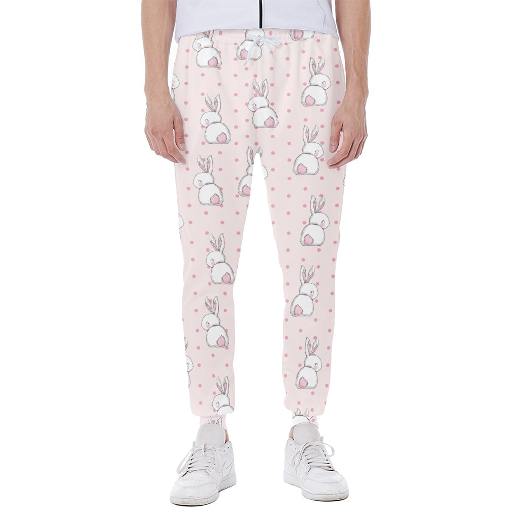 Cute Rabbit Pattern Print Scuba Joggers