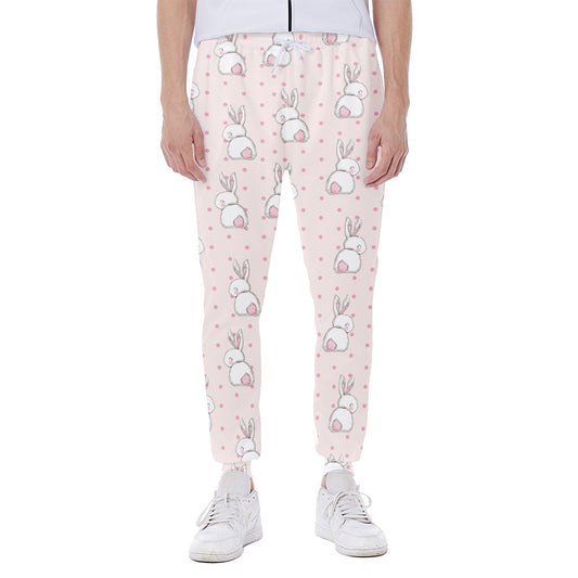 Cute Rabbit Pattern Print Scuba Joggers