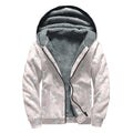 Cute Rabbit Pattern Print Sherpa Lined Zip Up Hoodie
