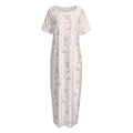 Cute Rabbit Pattern Print Short Sleeve Long Nightdress