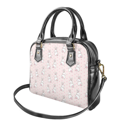 Cute Rabbit Pattern Print Shoulder Handbag