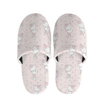 Cute Rabbit Pattern Print Slippers