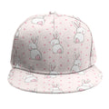 Cute Rabbit Pattern Print Snapback Cap