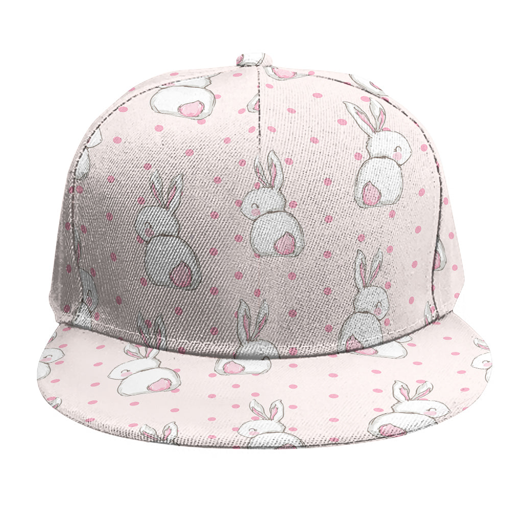 Cute Rabbit Pattern Print Snapback Cap