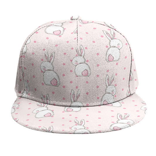 Cute Rabbit Pattern Print Snapback Cap