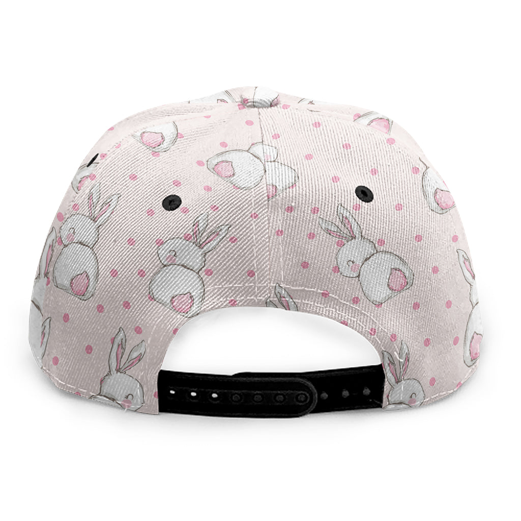 Cute Rabbit Pattern Print Snapback Cap