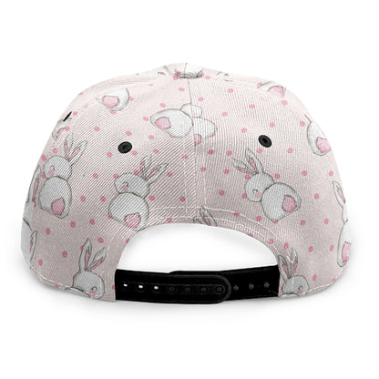 Cute Rabbit Pattern Print Snapback Cap