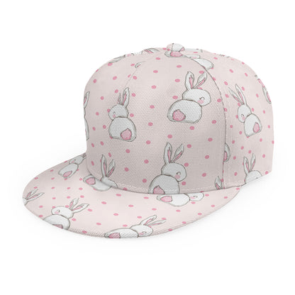 Cute Rabbit Pattern Print Snapback Cap