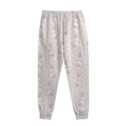 Cute Rabbit Pattern Print Sweatpants