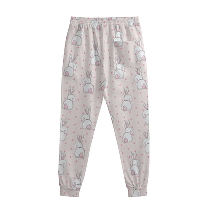 Cute Rabbit Pattern Print Sweatpants