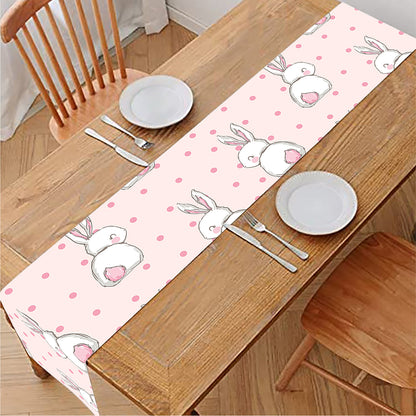 Cute Rabbit Pattern Print Table Runner