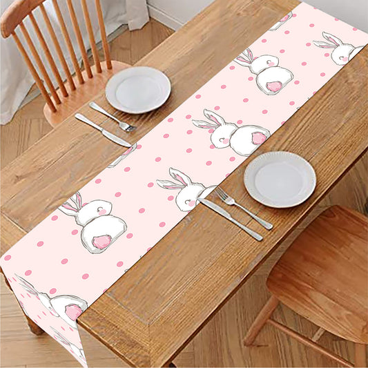 Cute Rabbit Pattern Print Table Runner