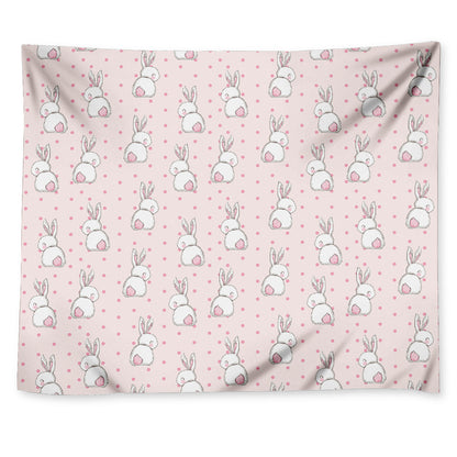 Cute Rabbit Pattern Print Tapestry