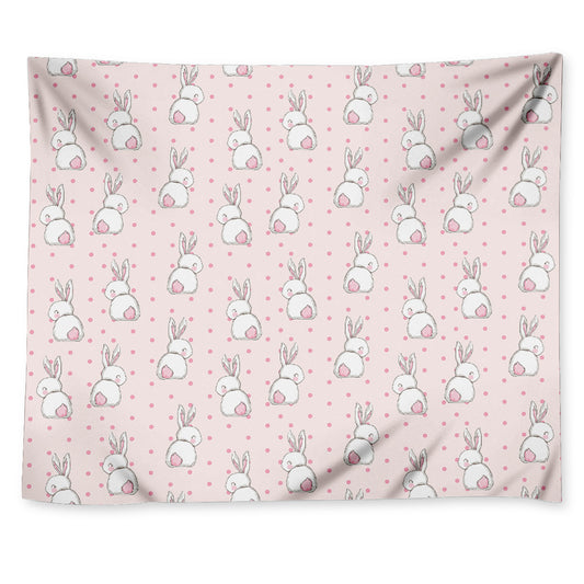 Cute Rabbit Pattern Print Tapestry