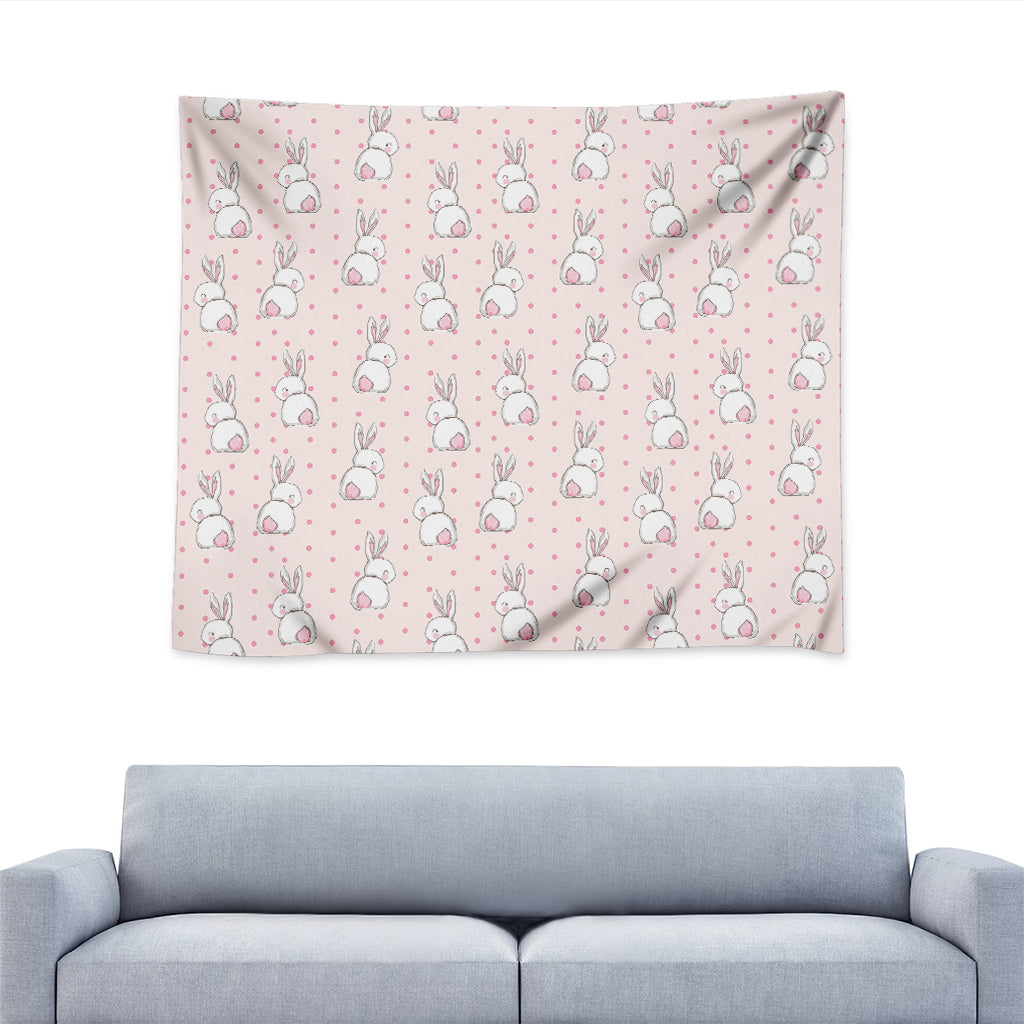 Cute Rabbit Pattern Print Tapestry