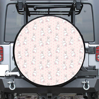 Cute Rabbit Pattern Print Tire Cover