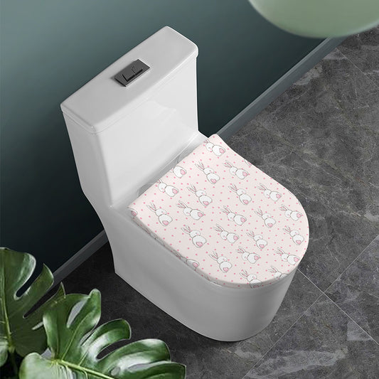 Cute Rabbit Pattern Print Toilet Lid Cover