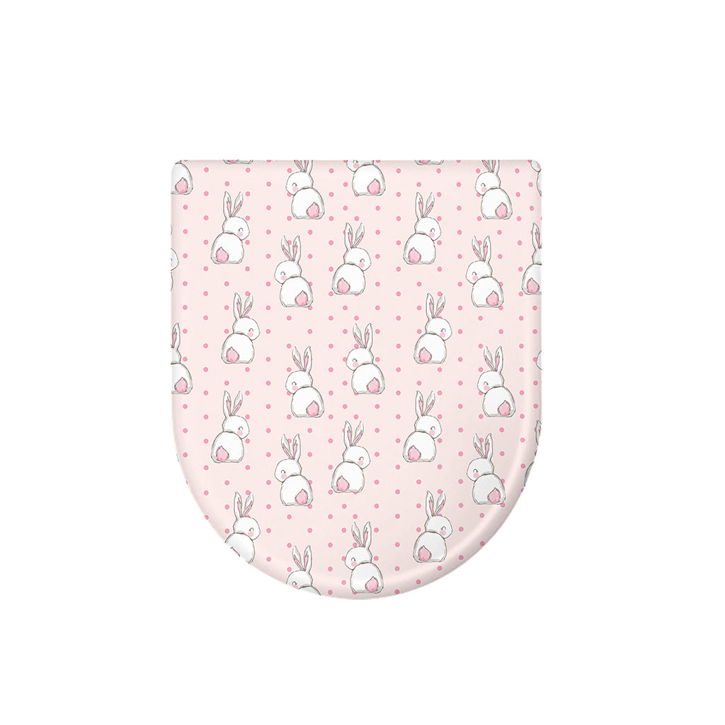 Cute Rabbit Pattern Print Toilet Lid Cover