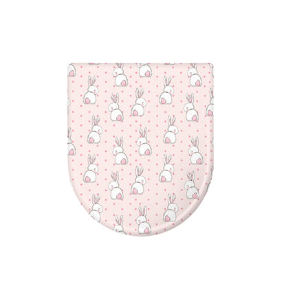 Cute Rabbit Pattern Print Toilet Lid Cover