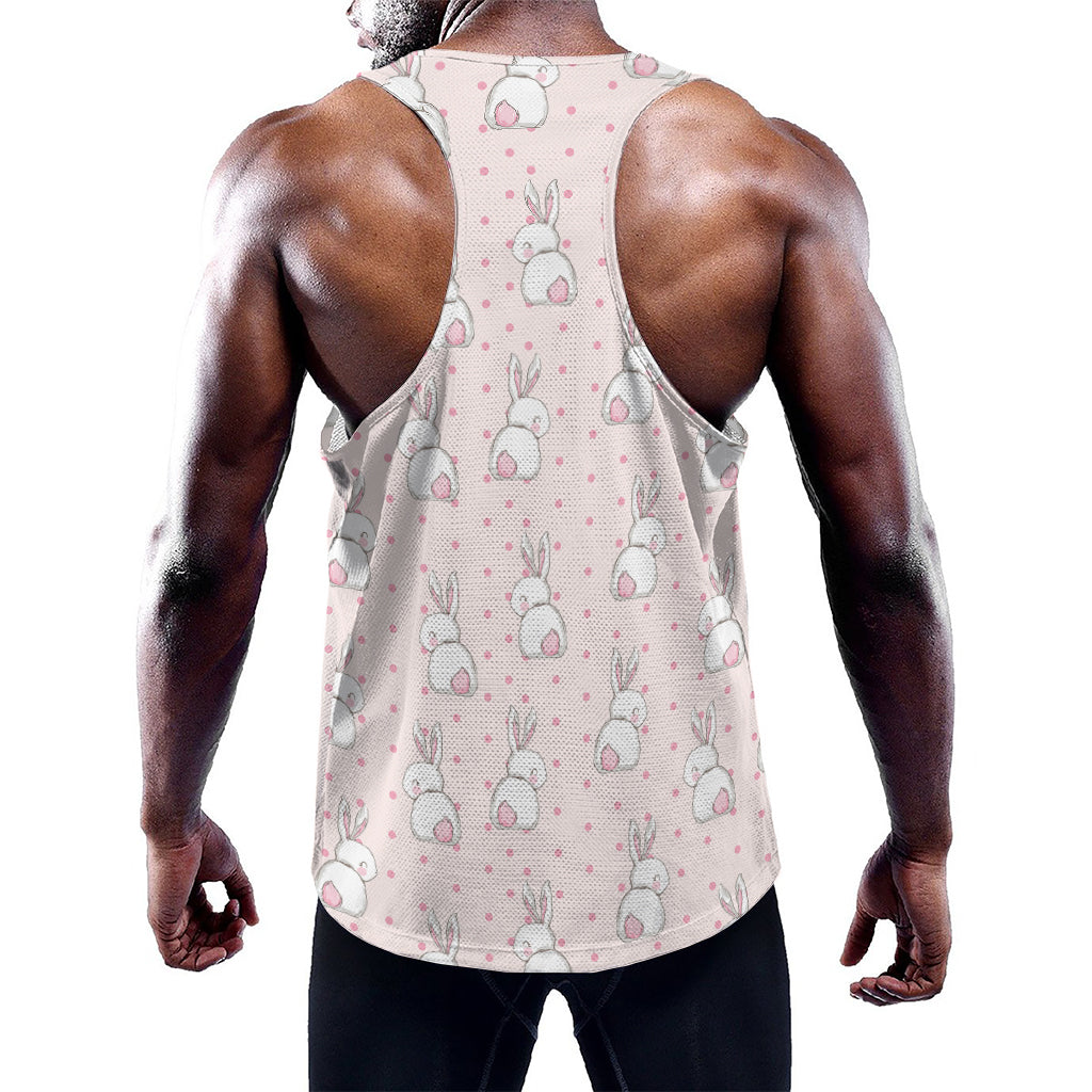 Cute Rabbit Pattern Print Training Tank Top