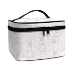 Cute Rabbit Pattern Print Travel Makeup Bag