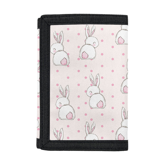 Cute Rabbit Pattern Print Trifold Wallet