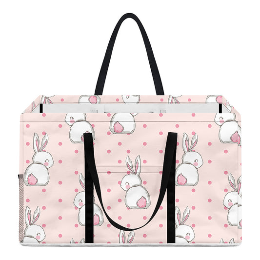 Cute Rabbit Pattern Print Utility Tote Bag