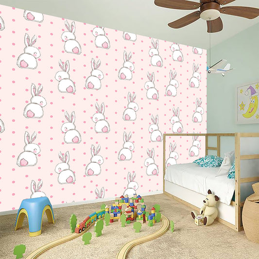 Cute Rabbit Pattern Print Wall Sticker