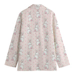 Cute Rabbit Pattern Print Women's Blazer