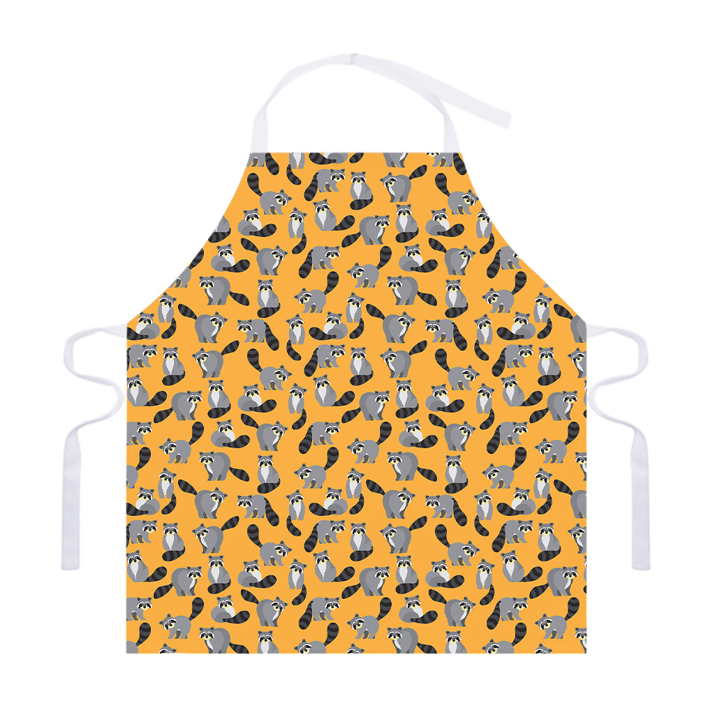 Cute Raccoon Pattern Print Adjustable Apron