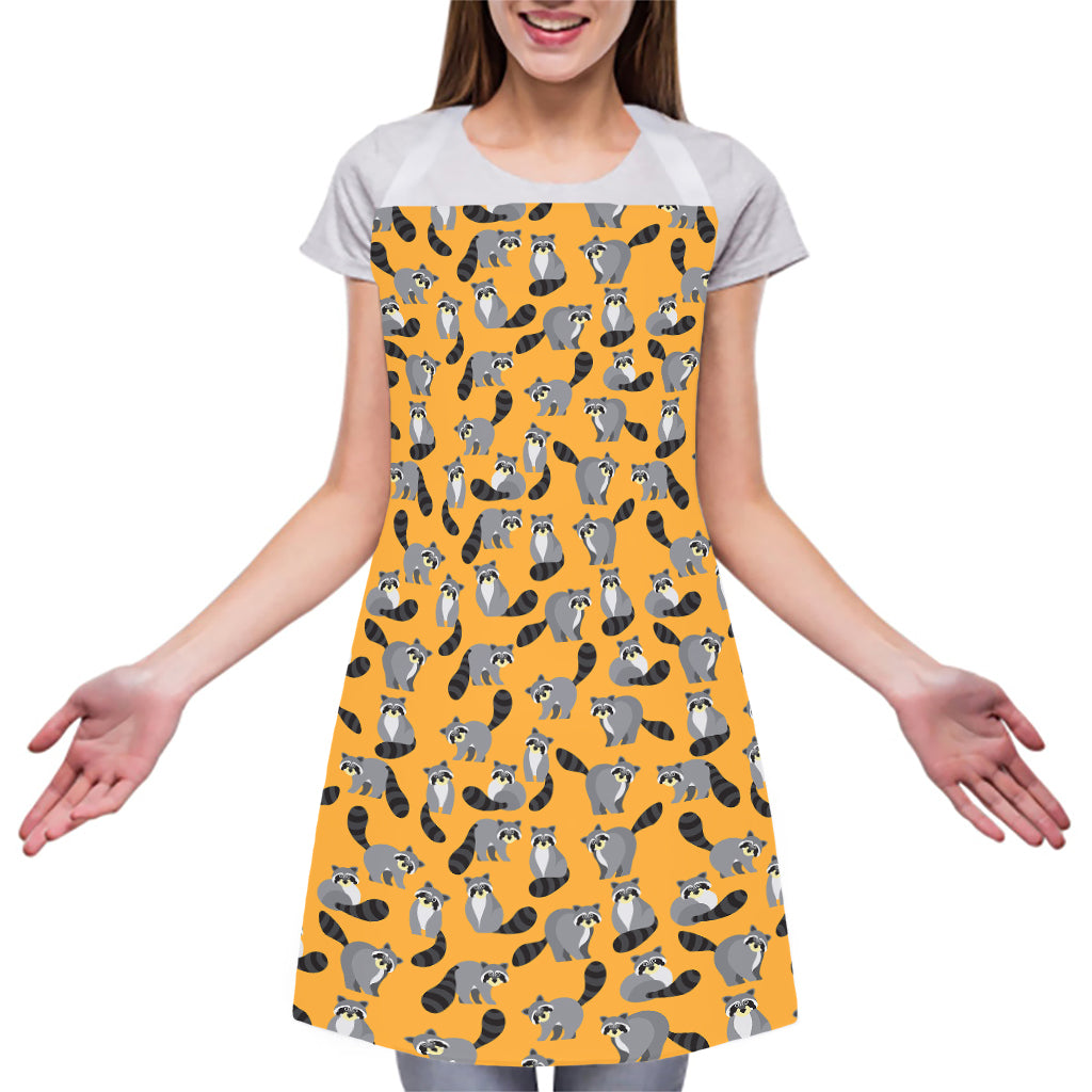 Cute Raccoon Pattern Print Adjustable Apron