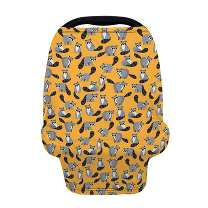 Cute Raccoon Pattern Print Baby Seat Cover