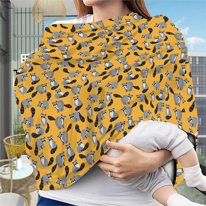 Cute Raccoon Pattern Print Baby Seat Cover