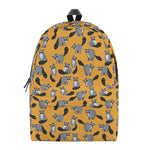Cute Raccoon Pattern Print Backpack