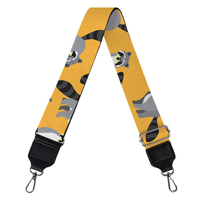 Cute Raccoon Pattern Print Bag Strap
