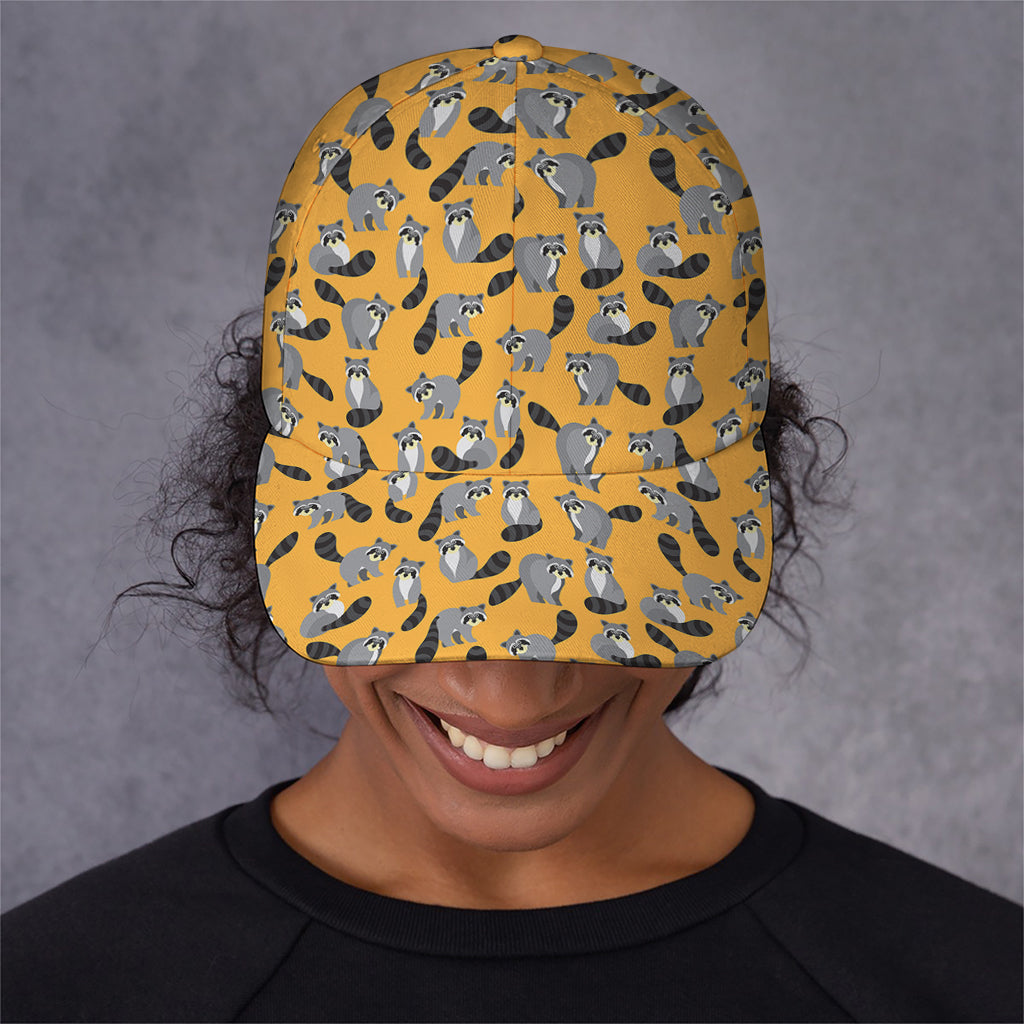 Cute Raccoon Pattern Print Baseball Cap