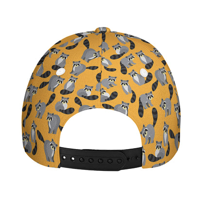 Cute Raccoon Pattern Print Baseball Cap