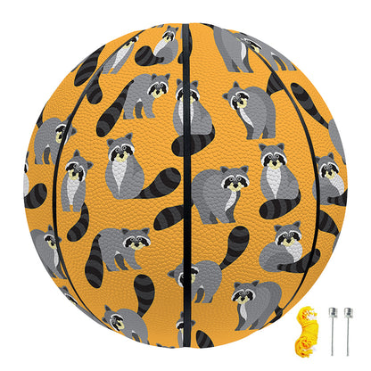 Cute Raccoon Pattern Print Basketball