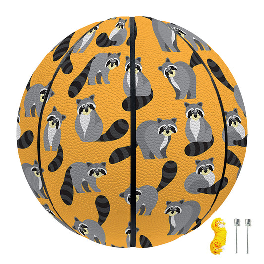 Cute Raccoon Pattern Print Basketball