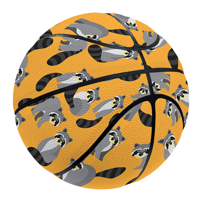 Cute Raccoon Pattern Print Basketball