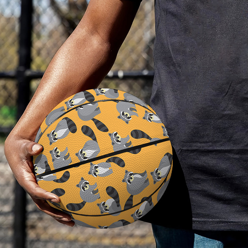 Cute Raccoon Pattern Print Basketball