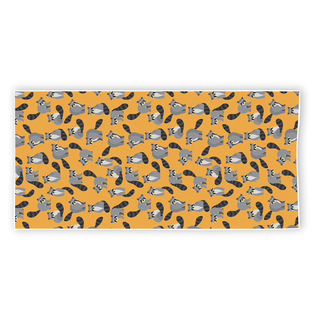 Cute Raccoon Pattern Print Beach Towel