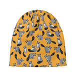 Cute Raccoon Pattern Print Beanie