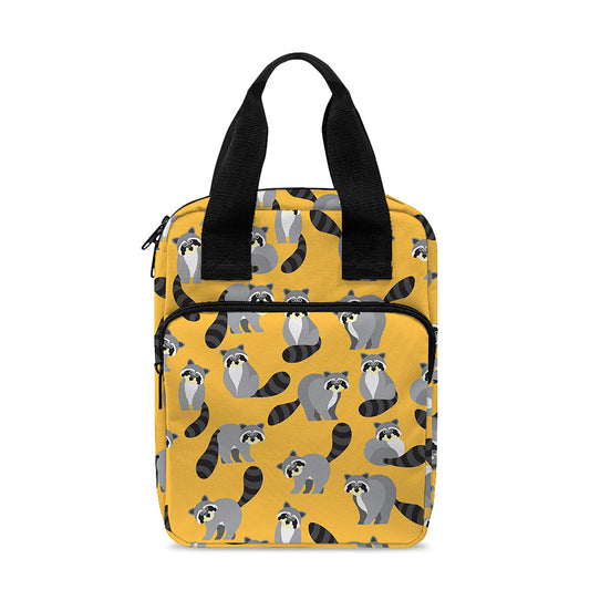 Cute Raccoon Pattern Print Bible Tote Bag