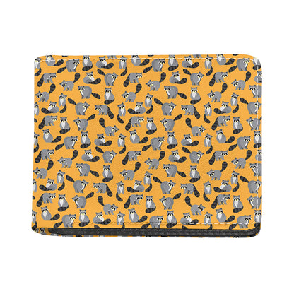 Cute Raccoon Pattern Print Bifold Wallet