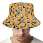 Cute Raccoon Pattern Print Bucket Hat