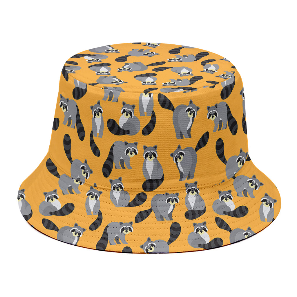 Cute Raccoon Pattern Print Bucket Hat